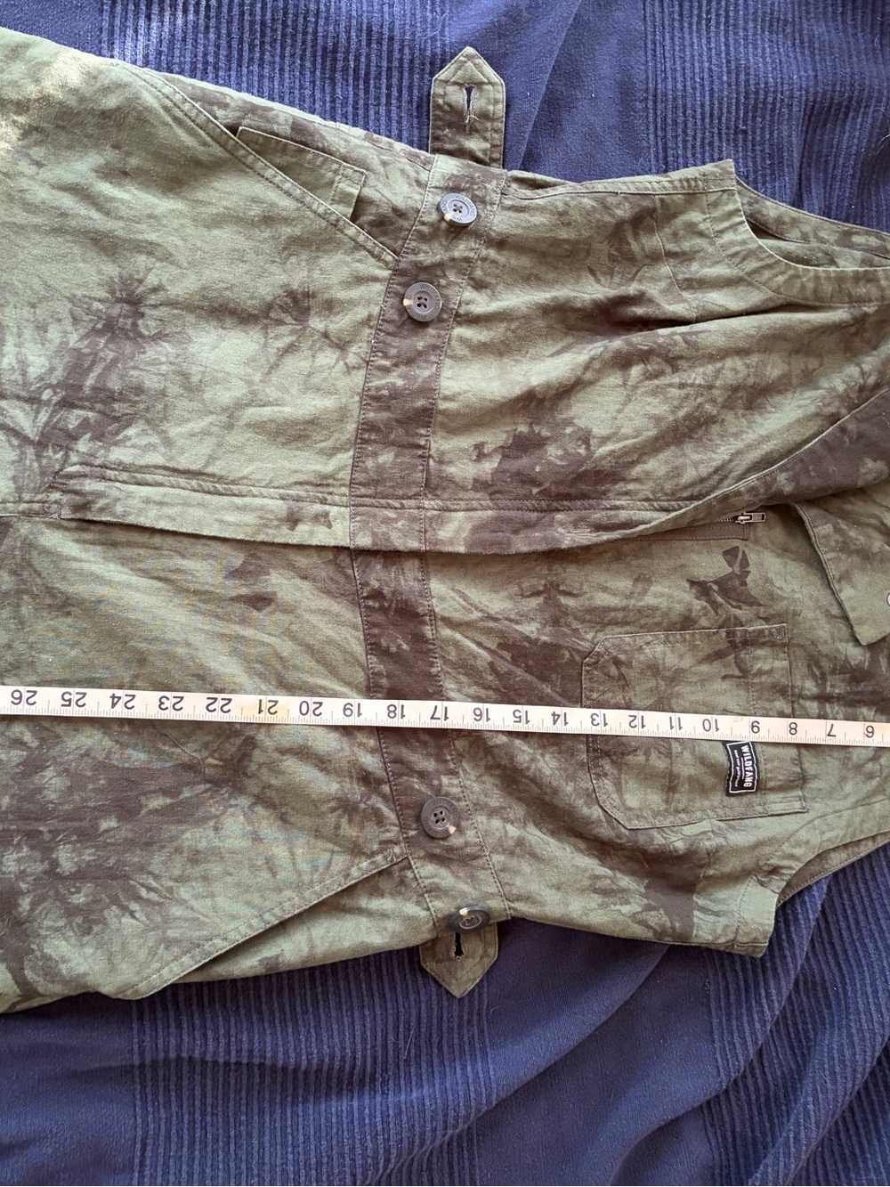 Wild Fang Sleeveless Olive and Black Tie-Dye Jumpsuit Large $40 - Picture 14 of 15
